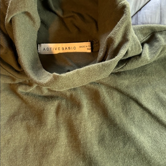 Active Basic Olive Green Turtleneck - Picture 3 of 5